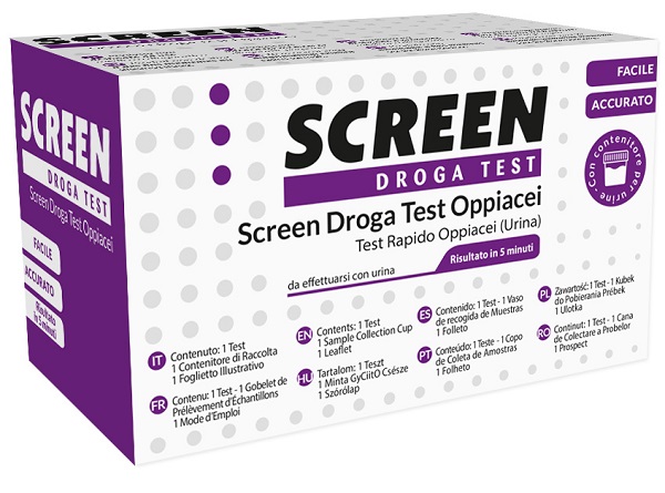 SCREEN DROGA TEST OPPIACEI TEST ANTIDROGA CON CONTENITORE URINA - doctorpill.it