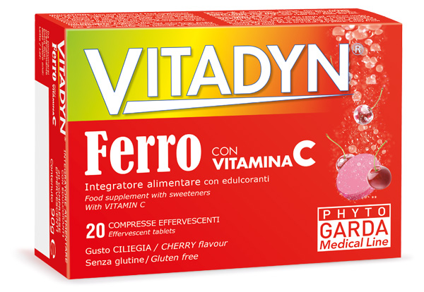 VITADYN FERRO + VITAMINA C 20 COMPRESSE EFFERVESCENTI - doctorpill.it
