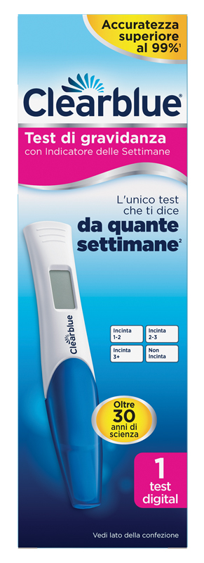 TEST DI GRAVIDANZA CLEARBLUE CON INDICATORE DELLE SETTIMANE 1 PEZZO - doctorpill.it