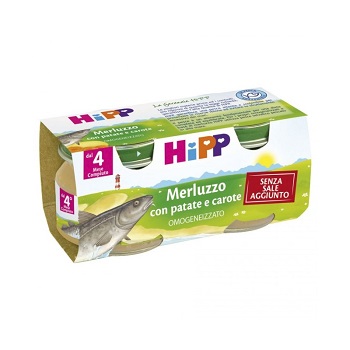 HIPP OMOGENEIZZATO MERLUZZO CAROTE PATATE 2X80 G - doctorpill.it