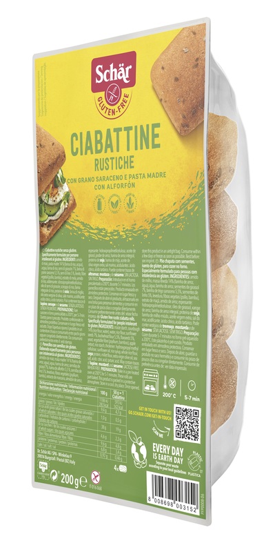 SCHAR CIABATTINE RUSTICHE SENZA LATTOSIO 200 G - doctorpill.it