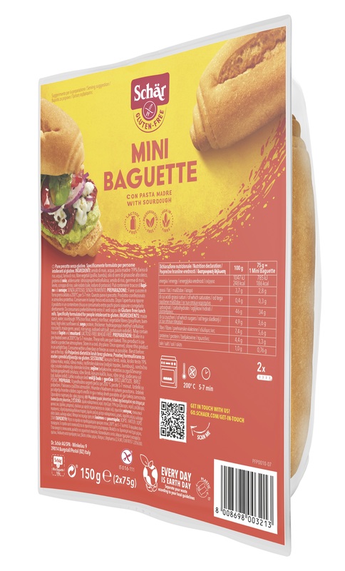 SCHAR MINI BAGUETTE SENZA LATTOSIO 2 X 75 G - doctorpill.it