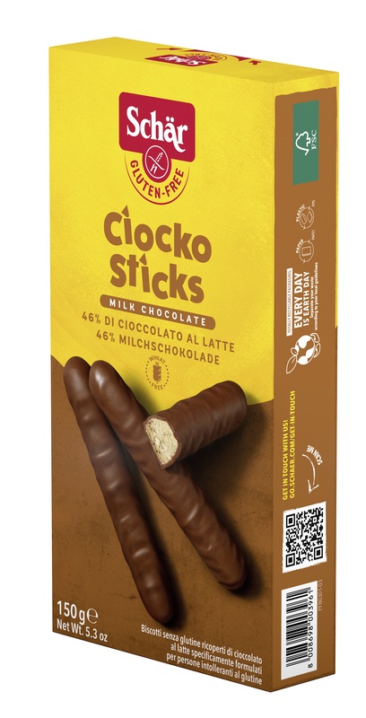 SCHAR CIOCKO STICK RICOPERTI DI CIOCCOLATO AL LATTE 150 G - doctorpill.it