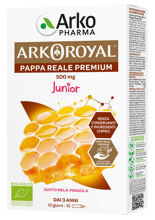 ARKOROYAL PAPPA REALE BIOLOGICA 500 MG 10 UNICA DOSE - doctorpill.it