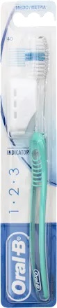 ORALB 123 INDICATOR SPAZZOLINO MANUALE SETOLE 35 MEDIE 2 PEZZI - doctorpill.it