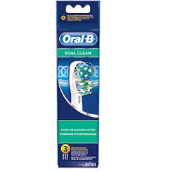 ORALB DUAL CLEAN EB417 TESTINE SPAZZOLINO ELETTRICO 3 PEZZI - doctorpill.it