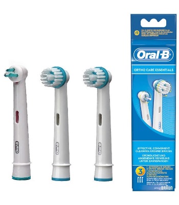 ORALB ORTHO CARE ESSENTIALS TESTINE SPAZZOLINO ELETTRICO APPARECCHIO ORTODONTICO 3 PEZZI - doctorpill.it