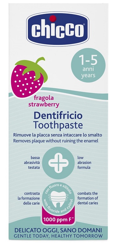 CHICCO DENTIFRICIO FRAGOLA 50 ML 12M+ CON FLUORO - doctorpill.it