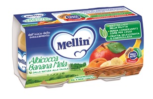 MELLIN OMOGENEIZZATO ALBICOCCA BANANA MELA 100 G 2 PEZZI - doctorpill.it