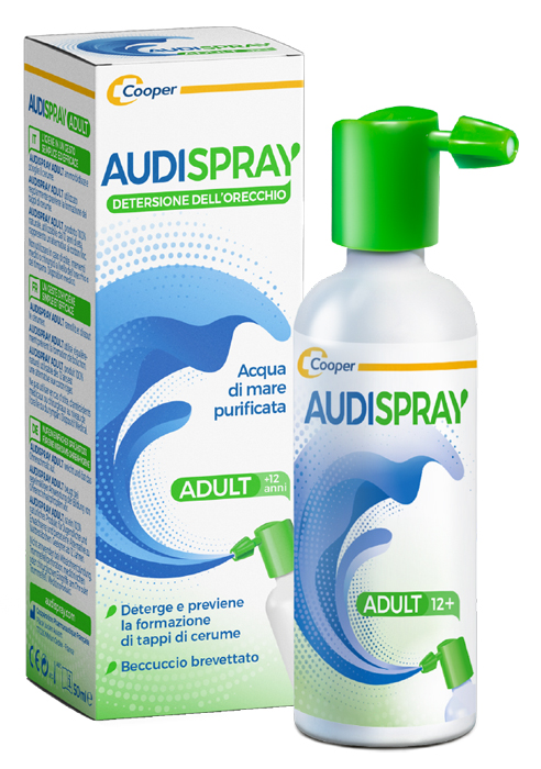 SOLUZIONE DI ACQUA DI MARE IPERTONICA AUDISPRAY ADULT IGIENE ORECCHIO SPRAY SENZA GAS 50 ML - doctorpill.it