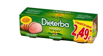 DIETERBA OMOGENEIZZATO PROSCIUTTO 3 PEZZI 80 G - doctorpill.it