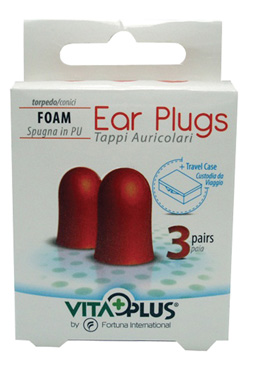 TAPPI AURICOLARI SPUGNA CONICI 3 COPPIE + CUSTODIA - doctorpill.it