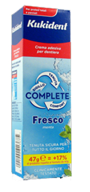 KUKIDENT COMPLETE FRESCO CREMA ADESIVA PER PROTESI DENTARIE 47 G - doctorpill.it