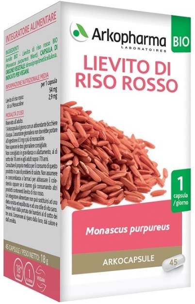 ARKO CAPSULE LIEVITO RISO ROSSO 45 CAPSULE BIO - doctorpill.it