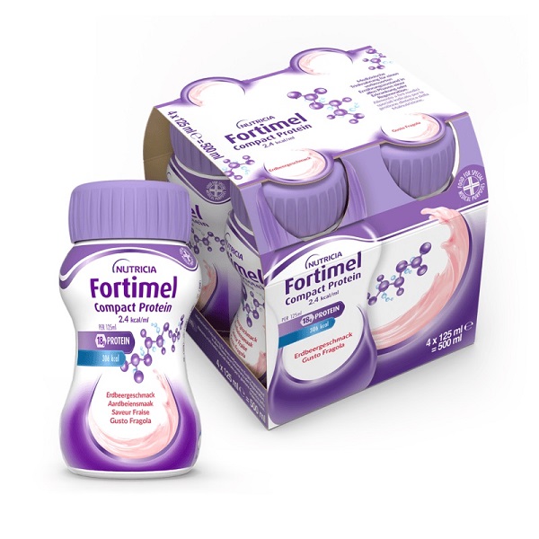 FORTIMEL COMPACT PROTEIN FRAGOLA 4 BOTTIGLIE 125 ML - doctorpill.it