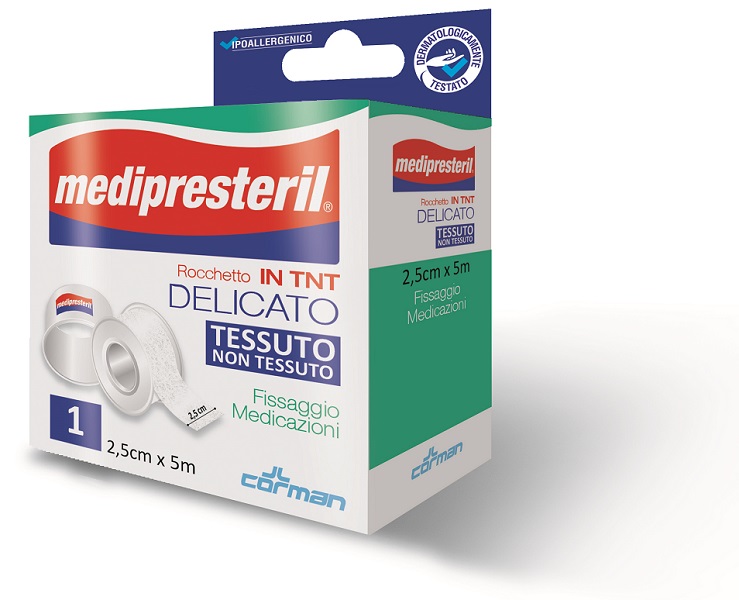 CEROTTO IN ROCCHETTO TESSUTO NON TESSUTO MEDIPRESTERIL 5X250CM - doctorpill.it