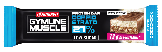 ENERVIT GYMLINE MUSCLE PROTEIN BAR 27% DOPPIO STRATO COCCO-CIOK 1 PEZZO - doctorpill.it