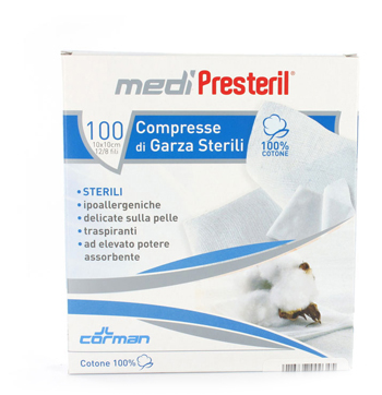 GARZA MEDIPRESTERIL MONOUSO STERILE 36X40 12 PEZZI - doctorpill.it