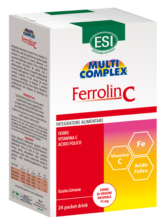 ESI FERROLIN C POCKET DRINK 24 BUSTINE - doctorpill.it