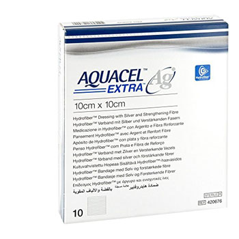 AQUACEL AG EXTRA MEDICAZIONE CON IONI ARGENTO 10X10 CM 10 PEZZI - doctorpill.it