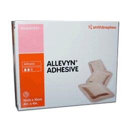 MEDICAZIONE ALLEVYN ADHESIVE 10 CM X 10 CM 10 PEZZI - doctorpill.it