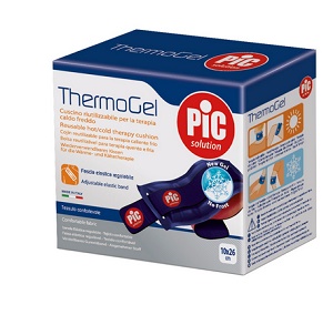 THERMOGEL CUSCINO TERAPIA CALDO FREDDO 10X26 CM CON FASCIA ELASTICA - doctorpill.it