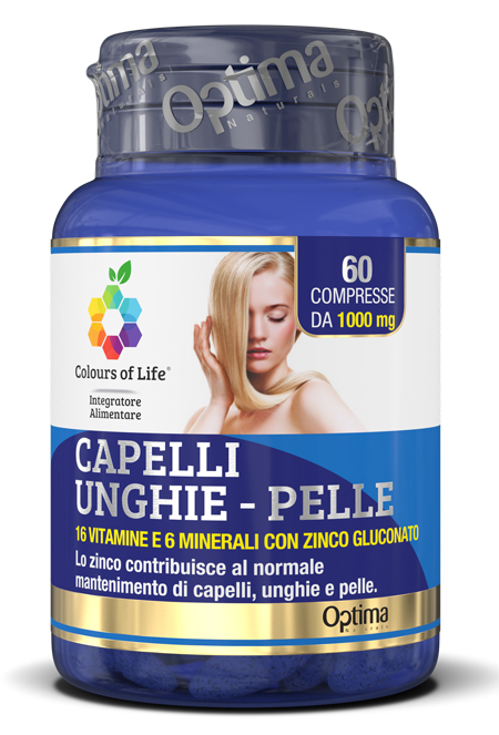 COLOURS OF LIFE CAPELLI UNGHIE PELLE 60 COMPRESSE 1000 MG - doctorpill.it