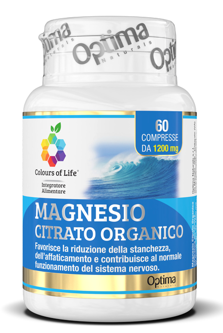 COLOURS OF LIFE MAGNESIO CITRATO ORGANICO 60 COMPRESSE 1200 MG - doctorpill.it