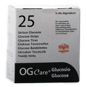 STRISCE MISURAZIONE GLICEMIA OGCARE 25 PEZZI - doctorpill.it