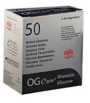 STRISCE MISURAZIONE GLICEMIA OGCARE 50 PEZZI - doctorpill.it