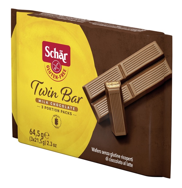 SCHAR TWIN BAR WAFERS RICOPERTI DI CIOCCOLATO AL LATTE 3 PEZZI DA 21,5 G - doctorpill.it