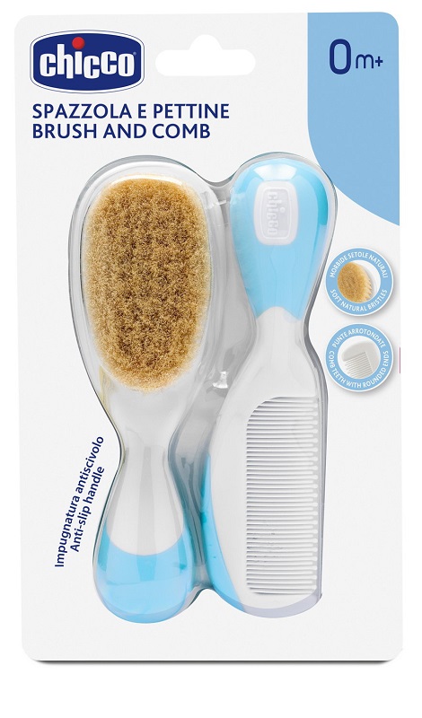 CHICCO SPAZZOLA + PETTINE AZZURRO - doctorpill.it