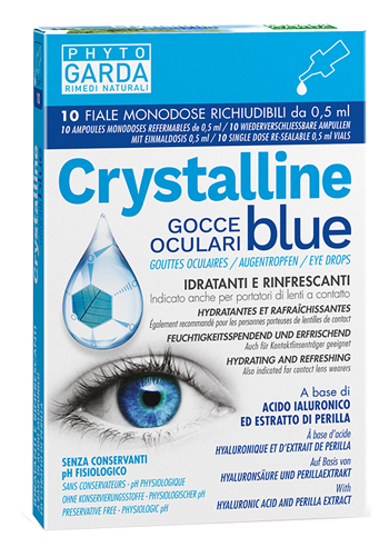 CRYSTALLINE BLUE GOCCE OCULARI MONODOSE 10 FIALE 0,5 ML - doctorpill.it