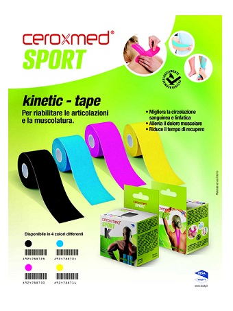 CEROXMED SPORT KINETIC TAPE BLU 1 PEZZO - doctorpill.it