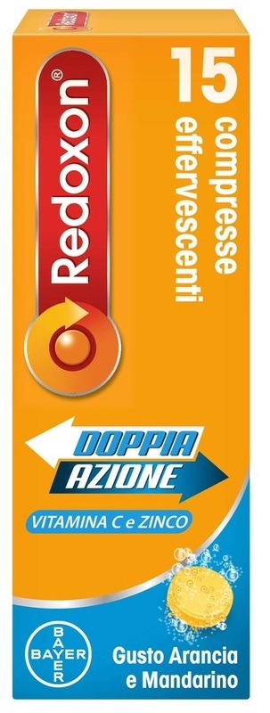 REDOXON DOPPIA AZIONE 15 COMPRESSE EFFERVESCENTI VITAMINA C ZINCO ARANCIA E MANDARINO 45,78 G - doctorpill.it