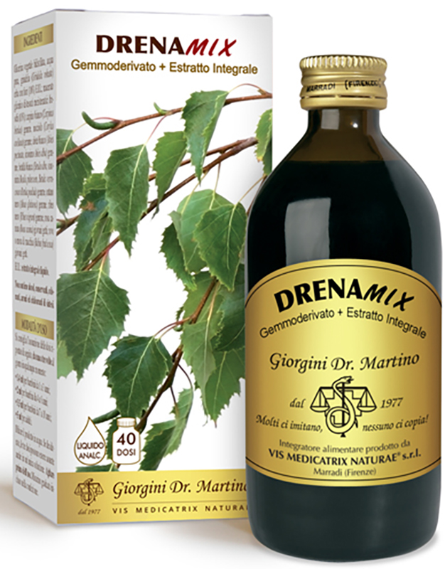 DRENAMIX GEMMODERIVATO + ESTRATTO INTEGRALE SENZA ALCOOL 200 ML 40 DOSI - doctorpill.it