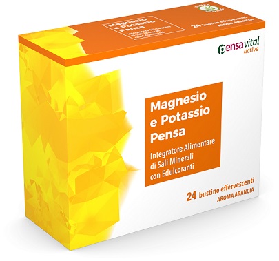 MAGNESIO E POTASSIO ARANCIA PENSA 24 BUSTINE EFFERVESCENTI - doctorpill.it