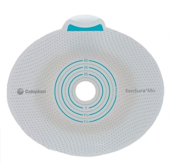 PLACCA PER UROSTOMIA COLOSTOMIA ILEOSTOMIA SENSURA MIO CLICK SISTEMA A DUE PEZZI FLANGIA 70 MM FORO RITAGLIABILE 10-65 MM 5 PEZZI - doctorpill.it