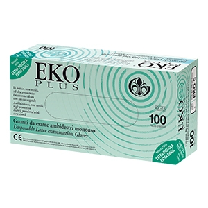 GUANTO IN LATTICE SUPERFICIE LISCIA TALCATO 100 PEZZI ARTICOLO EKO 7 - doctorpill.it