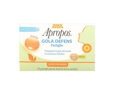 APROPOS GOLA DEFENS ARANCIA PASTIGLIE SENZA ZUCCHERI AGGIUNTI - doctorpill.it
