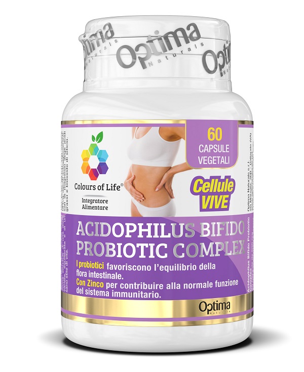 COLOURS OF LIFE ACIDOPHILUS BIFIDO COMPLEX 60 CAPSULE VEGETALI 500 MG - doctorpill.it