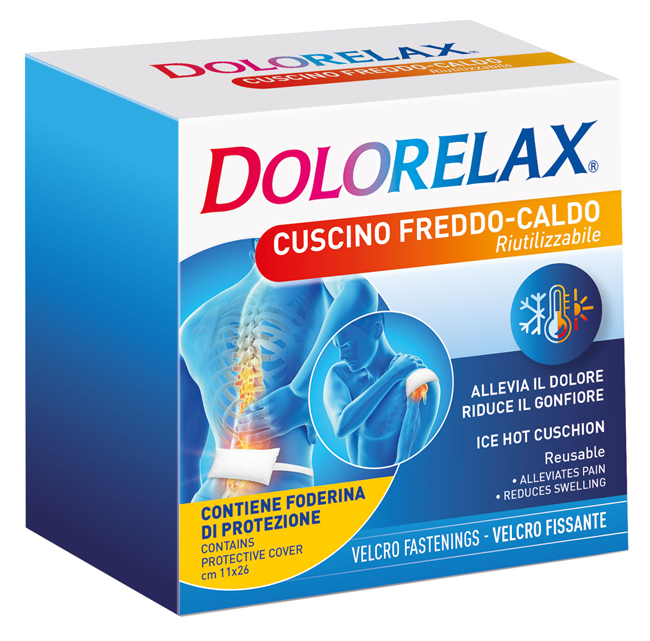 DOLORELAX ICE HOT CUSCINO RIUTILIZZABILE CON VELCRO FISSANTE 11X26 CM - doctorpill.it