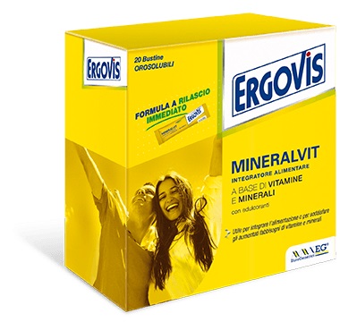 ERGOVIS MINERALVIT 20 BUSTE OROSOLUBILI 30 G - doctorpill.it