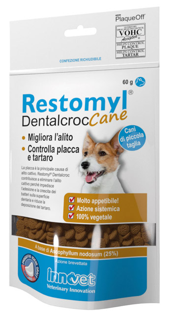 RESTOMYL DENTALCROC CANI PICCOLA TAGLIA BUSTA 60 G - doctorpill.it