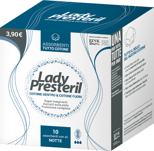 LADY PRESTERIL COTONE DENTRO & COTONE FUORI 10 ASSORBENTI CON ALI NOTTE PROMO - doctorpill.it