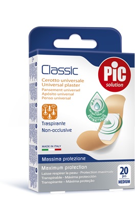 CEROTTO PIC CLASSIC 19X72 MM ANTIBATTERICO 20 PEZZI - doctorpill.it