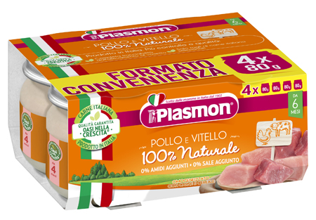 PLASMON OMOGENEIZZATO POLLO VITELLO 4 PEZZI 80 G - doctorpill.it