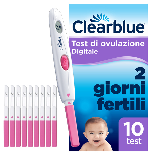 TEST DI OVULAZIONE CLEARBLUE DIGITALE 10 PEZZI - doctorpill.it