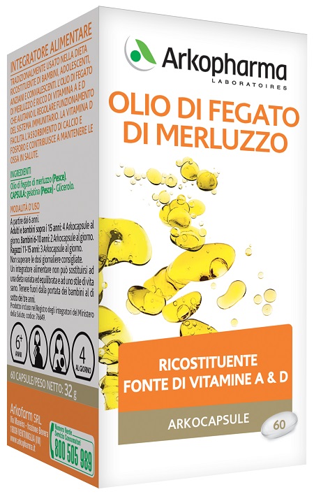ARKO CAPSULE OLIO FEGATO MERLUZZO 60 CAPSULE - doctorpill.it