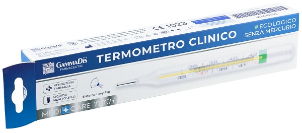 TERMOMETRO CLINICO ECOLOGICO SENZA MERCURIO 1 PEZZO MEDICARE - doctorpill.it